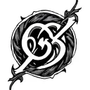 666 number tattoo design idea