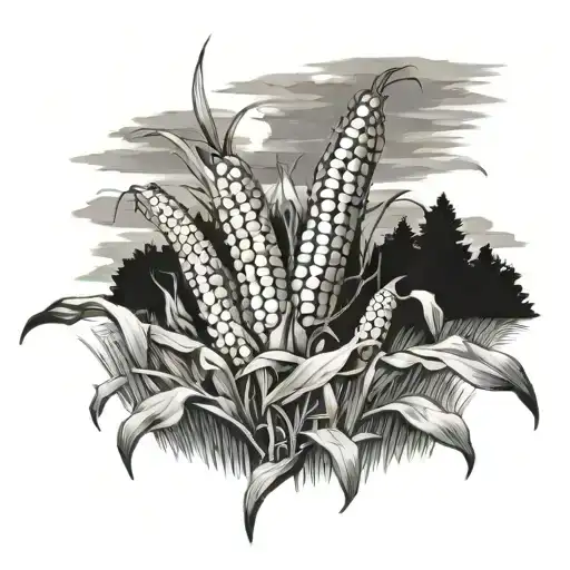 corn field tattoo design idea