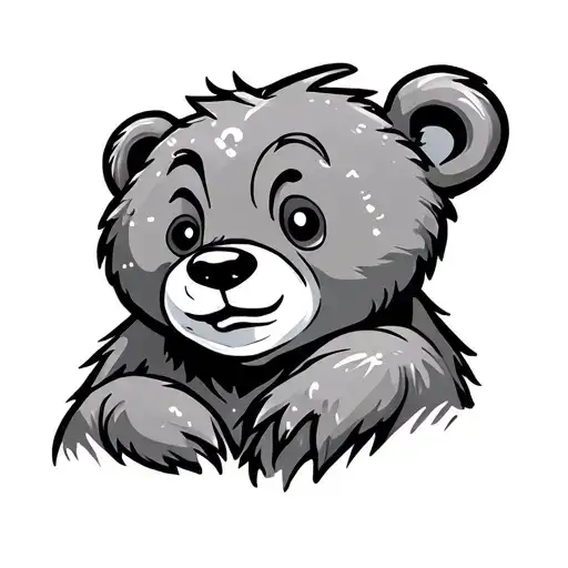 Cartoon Bear tattoo design idea