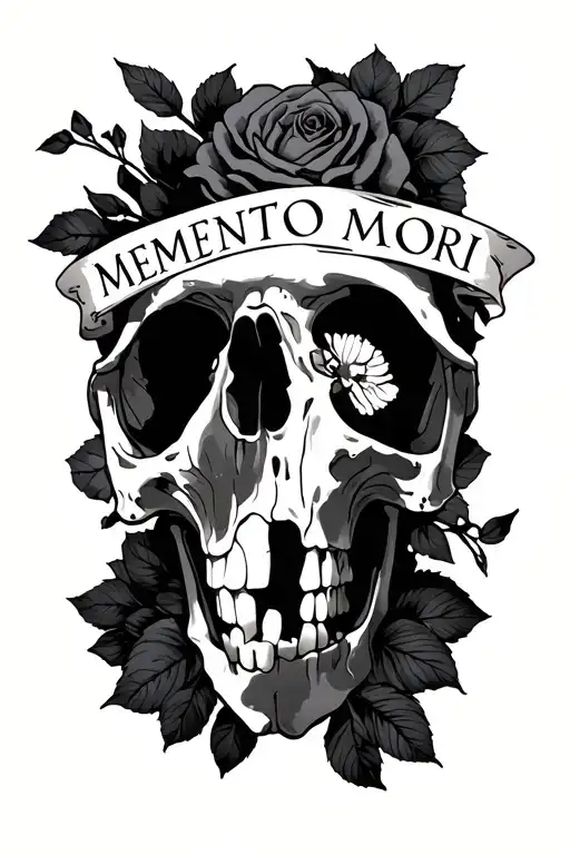 "Memento Mori" memento mori forearm sleeve tattoo design idea
