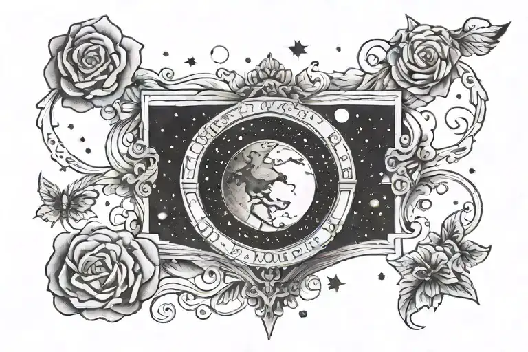 A minimalistic but cute tattoo that includes the term “my own book universe”. dark Romance  tattoo design idea