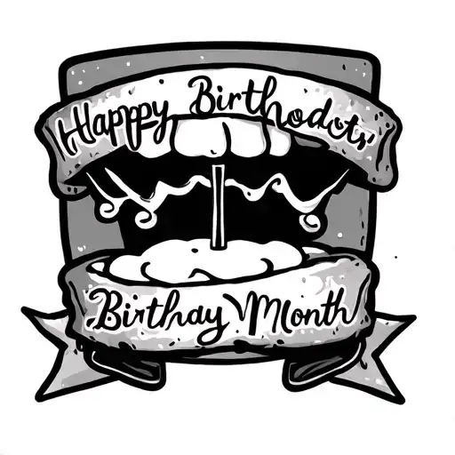 Birthday Month tattoo design idea