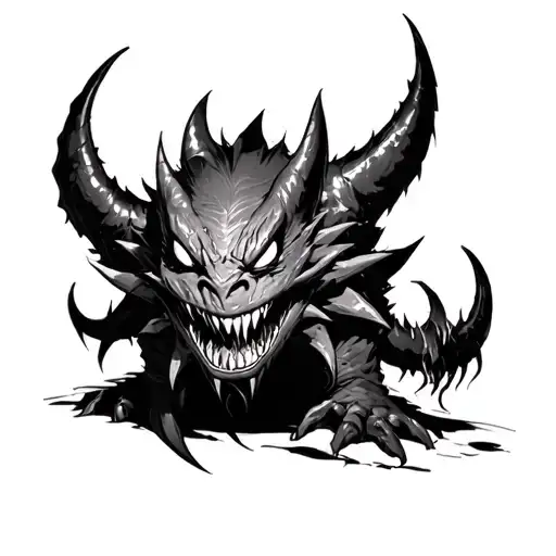 gengar venom mash up with a hint of the used album lies for the liars  tattoo design idea