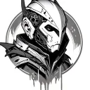 Warframe's man in the wall character  tattoo design idea