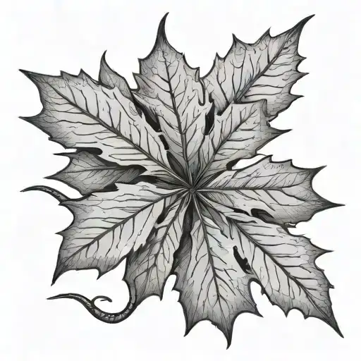canada maple leaf tattoo design idea