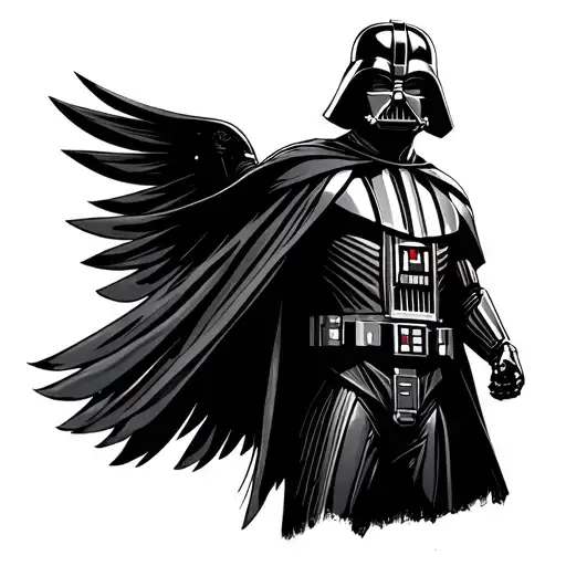 iowa hawkeye darth vader action pose tattoo design idea