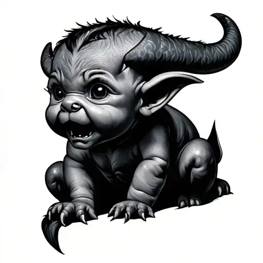 Baby Devil tattoo design idea