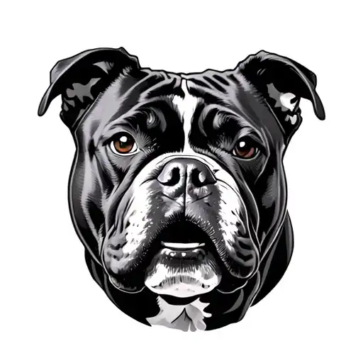 American Bully tattoo design idea