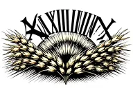 Roman numerals of a date with a strain of wheat underneath it tattoo design idea