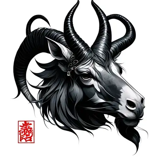 Capricorn Aires Japanese style tattoo featuring tattoo design idea