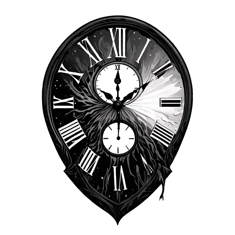 clocks early 'cause i know tattoo design idea