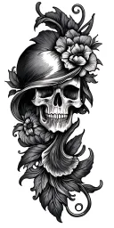 western filigree tattoo design idea