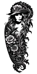 western filigree tattoo design idea