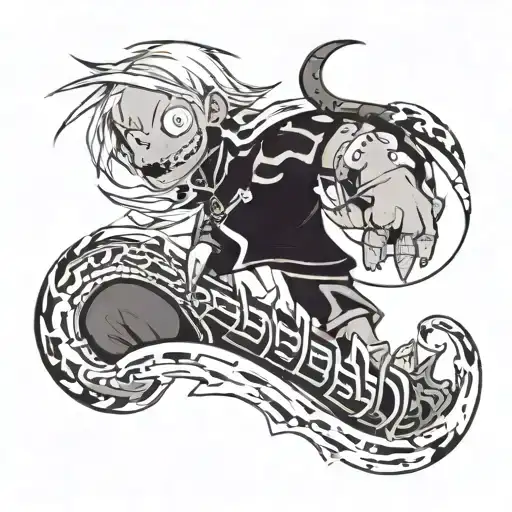 soul eater anime tattoo design idea