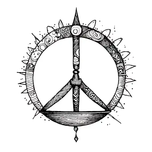 balance, peace, knowledge, minimalism tattoo design idea