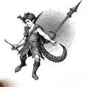 captian hook peter pan tattoo design idea