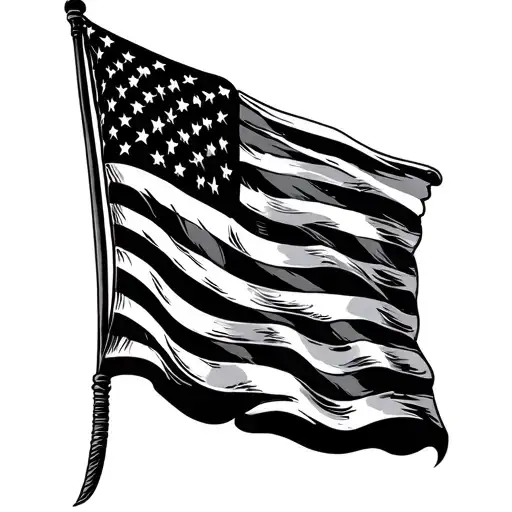 1776 Flag tattoo design idea