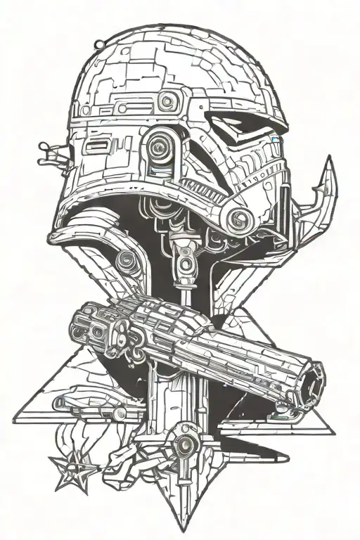 star wars and warhammer and brandon sanderson tattoo design idea