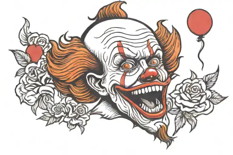 original pennywise tattoo design idea