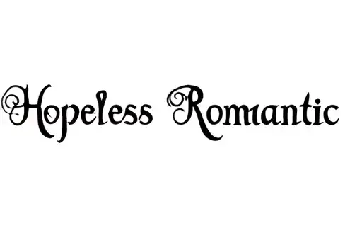 "Hopeless Romantic" tattoo design idea