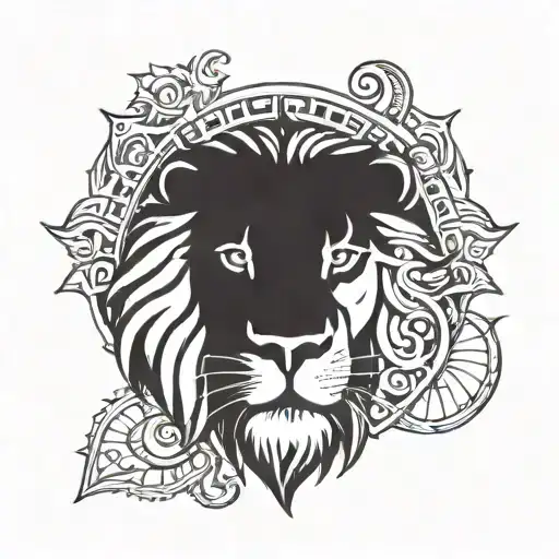 lion and galatasaray tattoo design idea