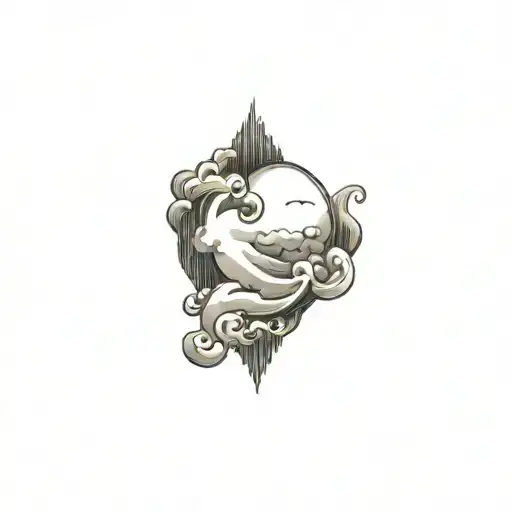 Coverup Clouds and Smoke tattoo design idea