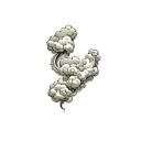 Coverup Clouds and Smoke tattoo design idea