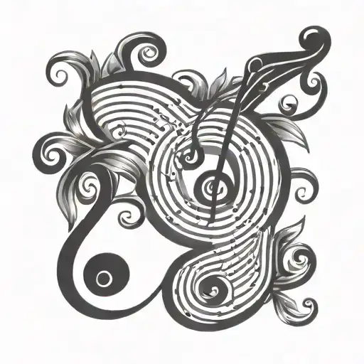 bass clef tattoo design idea