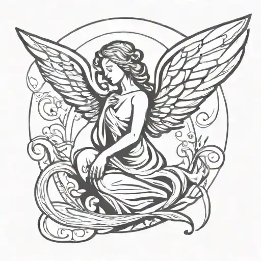arc Angel tattoo design idea
