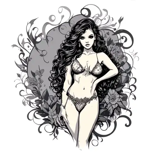 Prostitute tattoo design idea