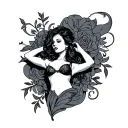 Prostitute tattoo design idea