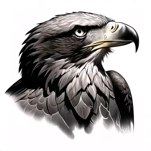 realistic eagle tattoo design idea