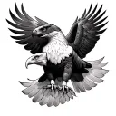 realistic eagle tattoo design idea