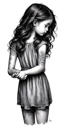 Daughter Holding hands picking tattoo design idea