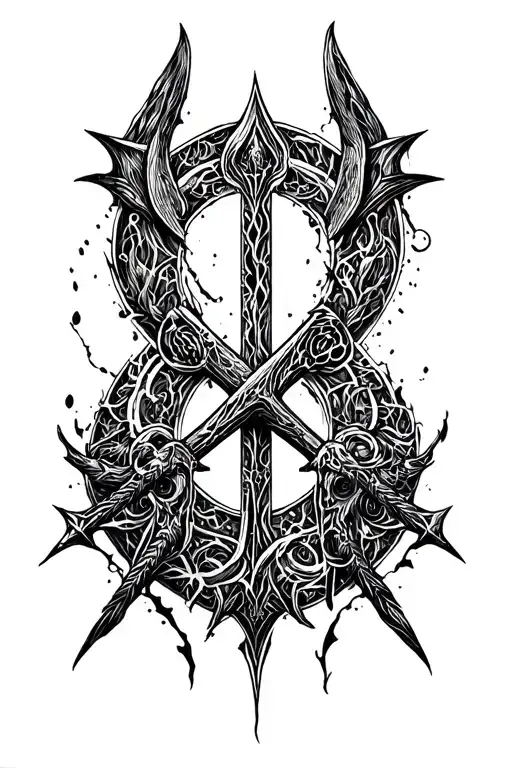 Bloodborne hunter's mark symbol tattoo design idea