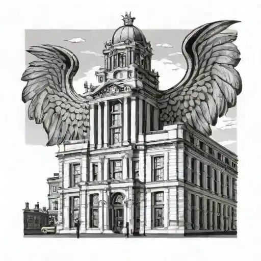 liverbird building in Liverpool tattoo design idea