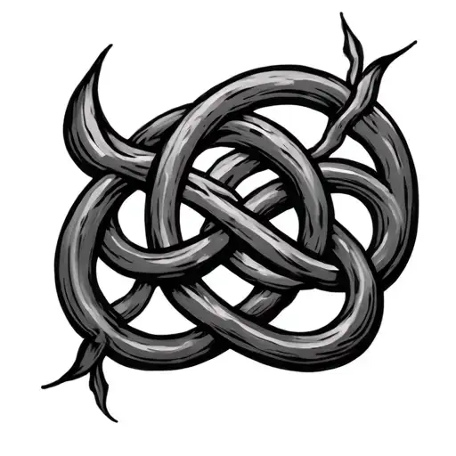 ancient witches knot tattoo design idea