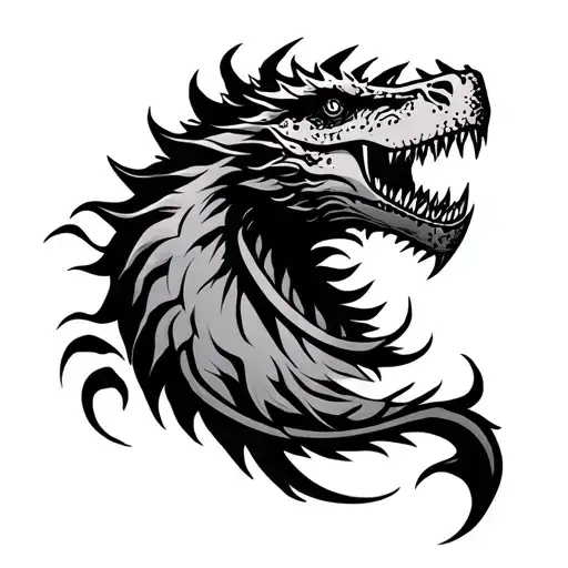 Mythosaur crest tattoo design idea