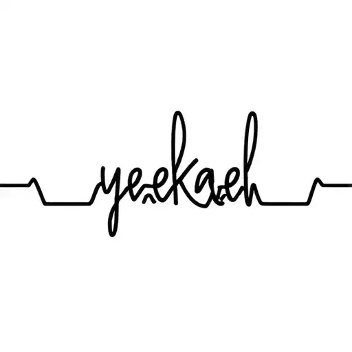 "yezekael" heartbeat line tattoo design idea