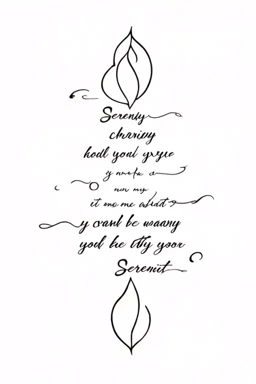 Serenity Prayer tattoo design idea