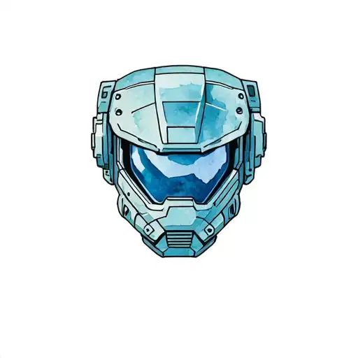 Master Chief helmet tattoo design idea