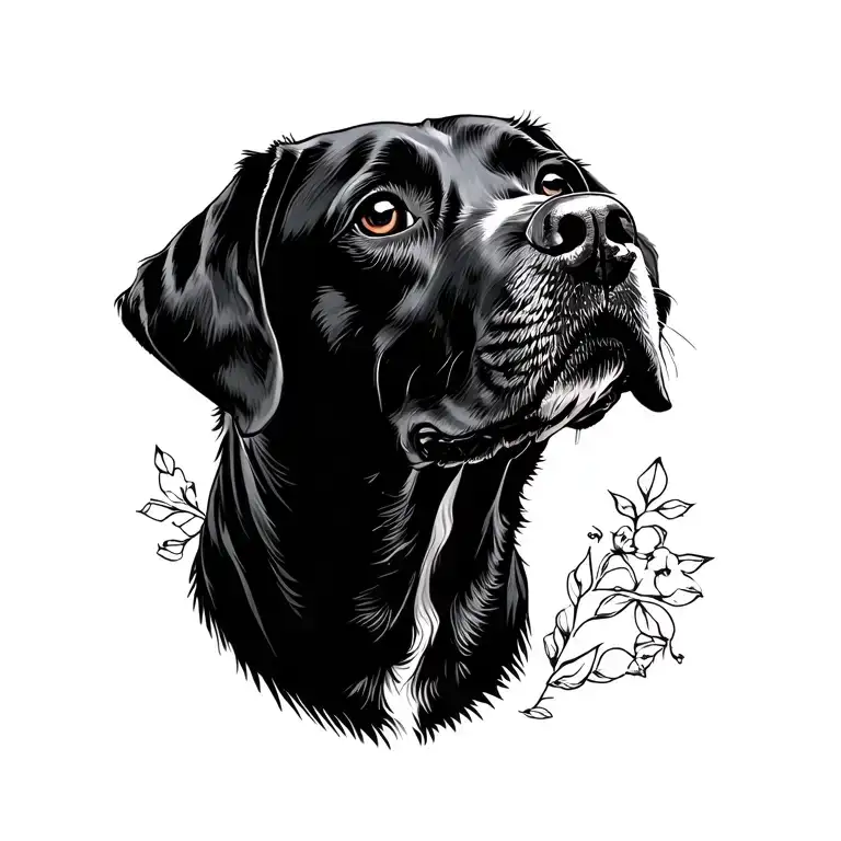 labrador dog tattoo design idea