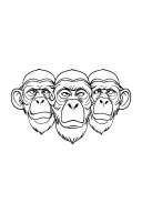 3 Wise Monkeys tattoo design idea
