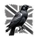 chough Cornish flag incorporated tattoo design idea