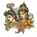 Name Poonam and shivam  tattoo design idea