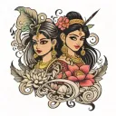 Name Poonam and shivam  tattoo design idea