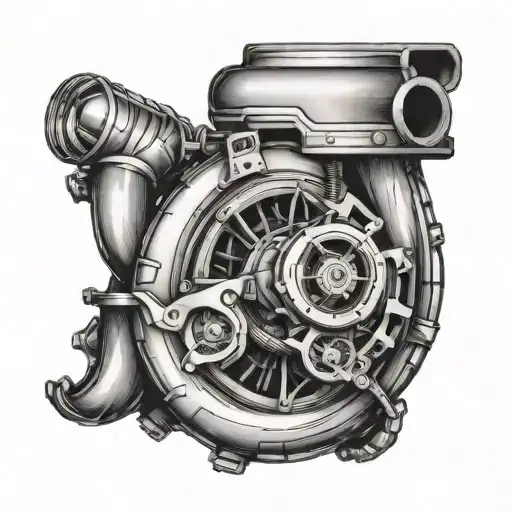 turbo charger tattoo design idea