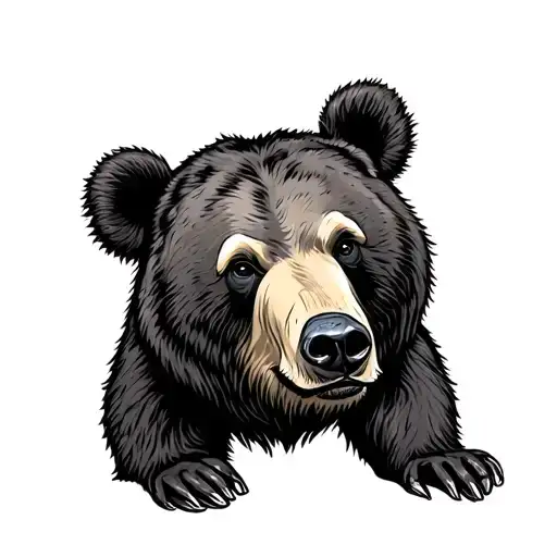 Traditional Style Bear tattoo design idea
