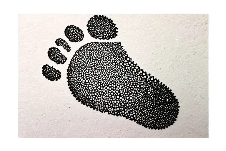 baby footprint tattoo design idea