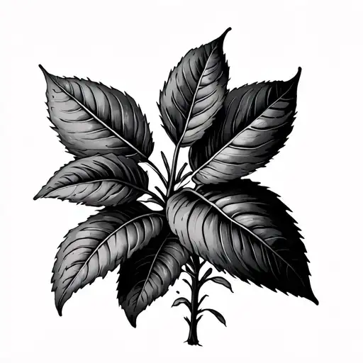minimalist plant in soil tattoo design idea